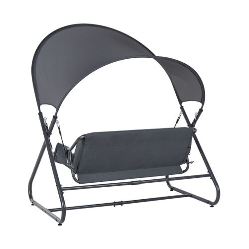 Balancelle De Jardin Solagna Métal Gris Foncé