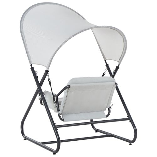 Balancelle De Jardin Solagna Métal Gris Clair