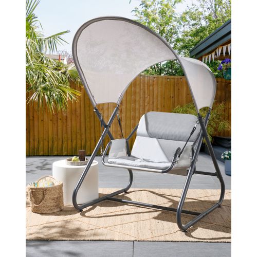 Balancelle De Jardin Solagna Métal Gris Clair