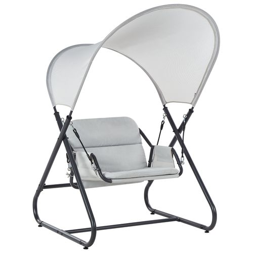 Balancelle De Jardin Solagna Métal Gris Clair