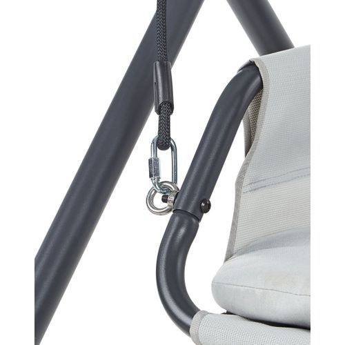 Balancelle De Jardin Solagna Métal Gris Clair