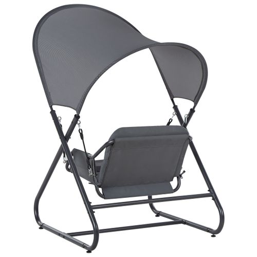 Balancelle De Jardin Solagna Métal Gris Foncé