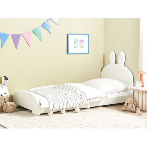Lit D'enfant Lapin Bouclé Perros 90 X 200 Cm Blanc Cassé