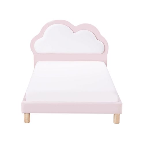 Lit D'enfant Nuage Velours Mazou 90 X 200 Cm Rose