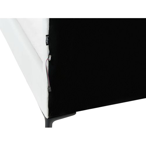 Lit D'enfant Couronne Velours Rubian 90 X 200 Cm Avec Des Lumières LEDs Blanc