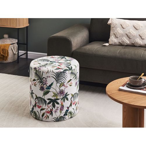 Pouf Lovett Velours Multicolore