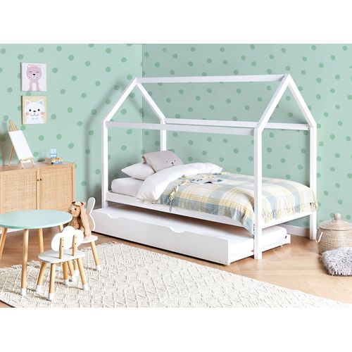 Lit Gigogne Enfant Bois De Pin Crillon 90 X 200 Cm Blanc