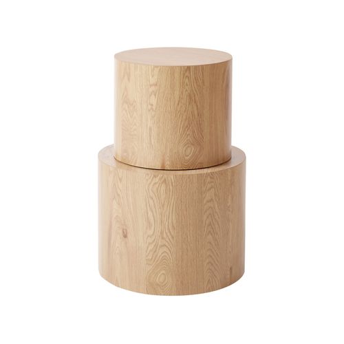 Lot De 2 Tables Basses Manti Marron Clair