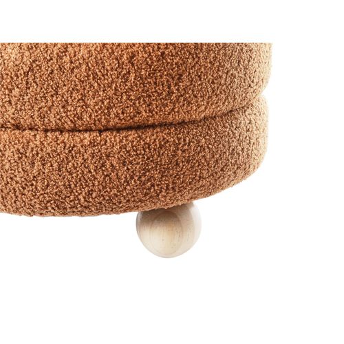 Pouf Chilly Bouclé Marron Doré