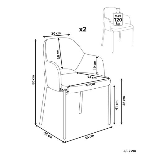 Lot De 2 Chaises De Salle à Manger Raton Velours Côtelé Taupe