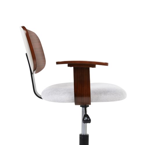 Chaise De Bureau Gunnison Lin Synthétique Gris Clair