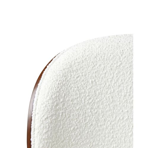 Chaise De Bureau Menesha Bouclé Blanc