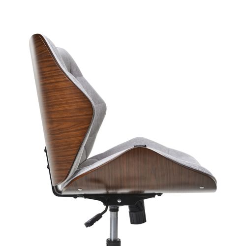 Chaise De Bureau Lompoc Lin Synthétique Gris