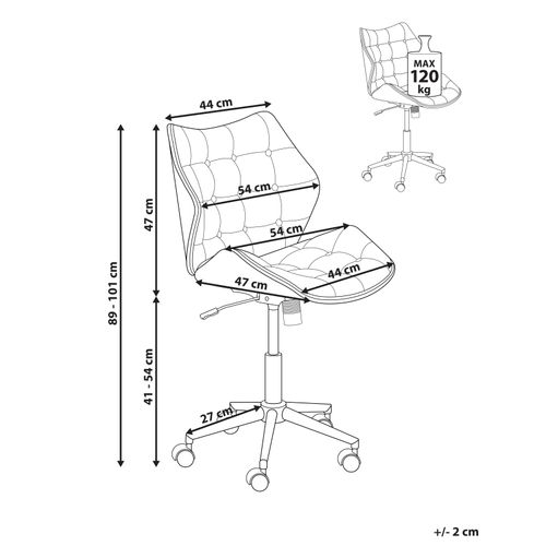 Chaise De Bureau Lompoc Lin Synthétique Gris