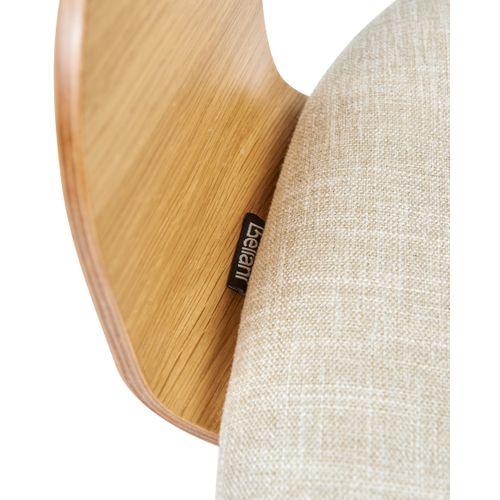 Chaise De Bureau Novato Lin Synthétique Beige Clair