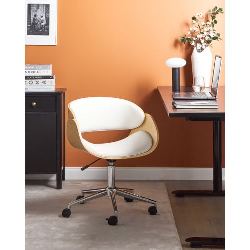 Chaise De Bureau Palatka Cuir Pu Blanc