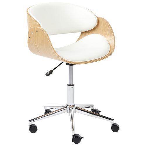 Chaise De Bureau Palatka Cuir Pu Blanc
