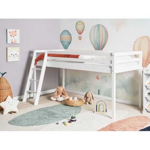 Lit à Mit-hauteur Bois De Pin Ascoux 90 X 200 Cm Blanc