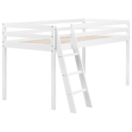 Lit à Mit-hauteur Bois De Pin Ascoux 90 X 200 Cm Blanc