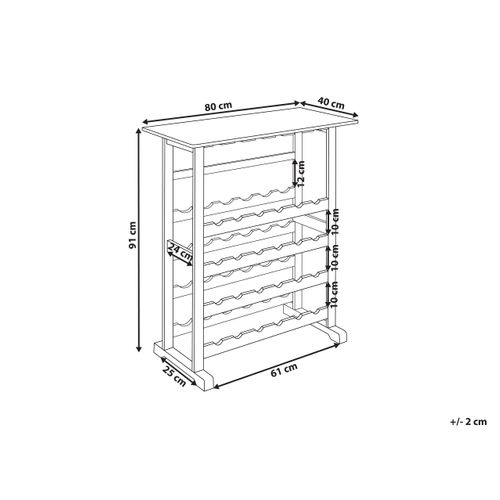 Porte-bouteille Rowley Marron Foncé