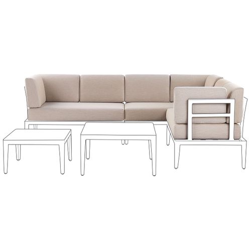 Ensemble De Housses De Coussins D'extérieur Rima Iii Beige