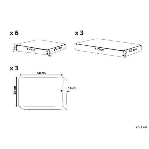 Ensemble De Housses De Coussins D'extérieur Rima Iii Beige