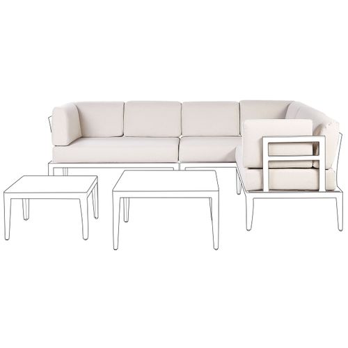 Ensemble De Housses De Coussins D'extérieur Rima Iii Beige Clair