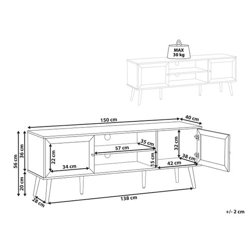 Meuble TV Albany Marron Clair