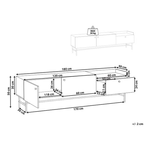Meuble TV Lismore Marron Foncé