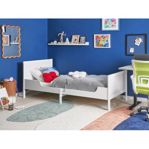 Lit D'enfant Extensible Bois De Pin Montigny 90 X 200 Cm Blanc