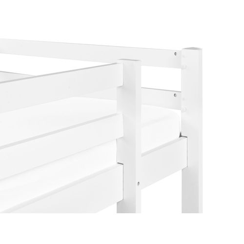 Lit Superposé Avec Bureau Bois De Pin Loury 90 X 200 Cm Blanc