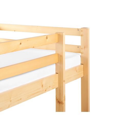 Lit Superposé Avec Bureau Bois De Pin Loury 90 X 200 Cm Marron Clair