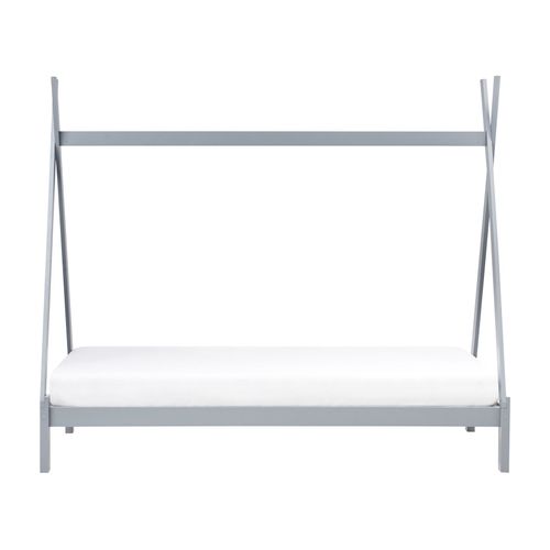Lit D'enfant Tipi Bois De Pin Devay 90 X 200 Cm Gris