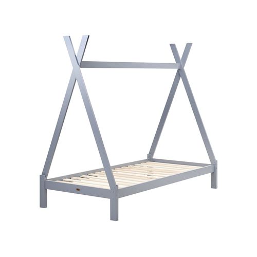 Lit D'enfant Tipi Bois De Pin Devay 90 X 200 Cm Gris