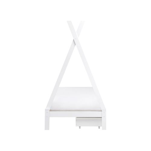 Lit à Tiroirs Pour Enfants Tipi Bois De Pin Devay 90 X 200 Cm Blanc