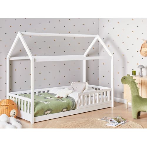 Lit D'enfant Maison Bois De Pin Cossaye 90 X 200 Cm Blanc