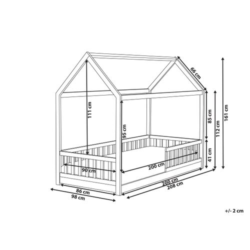 Lit D'enfant Maison Bois De Pin Cossaye 90 X 200 Cm Blanc