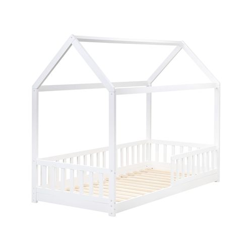 Lit D'enfant Maison Bois De Pin Cossaye 90 X 200 Cm Blanc