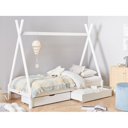 Lot De 2 Tiroirs De Rangement Pour Lit Bois De Pin Cronat Blanc