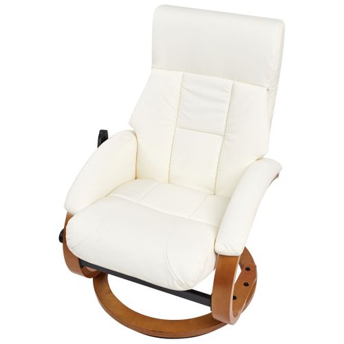 Fauteuil Massant Force Cuir Pu Blanc