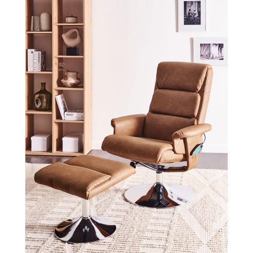 Fauteuil Massant Legend Cuir Pu Marron