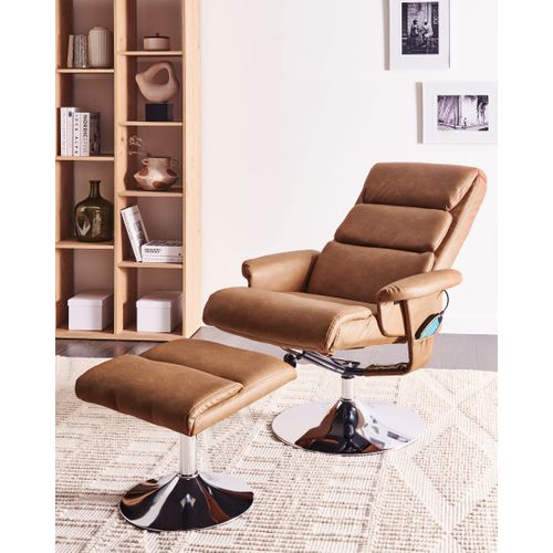 Fauteuil Massant Legend Cuir Pu Marron