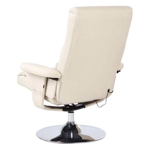 Fauteuil Massant Legend Cuir Pu Beige Clair