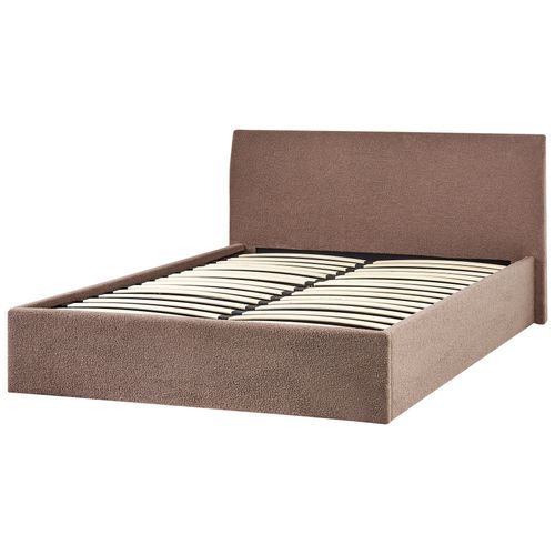 Lit Ottoman Bouclé Orbey 140 X 200 Cm Marron