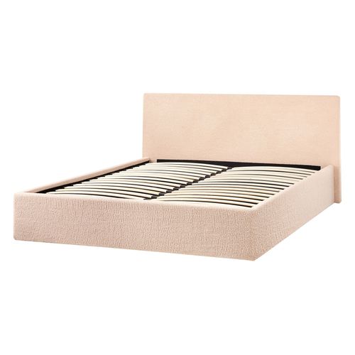 Lit Ottoman Bouclé Orbey 140 X 200 Cm Beige