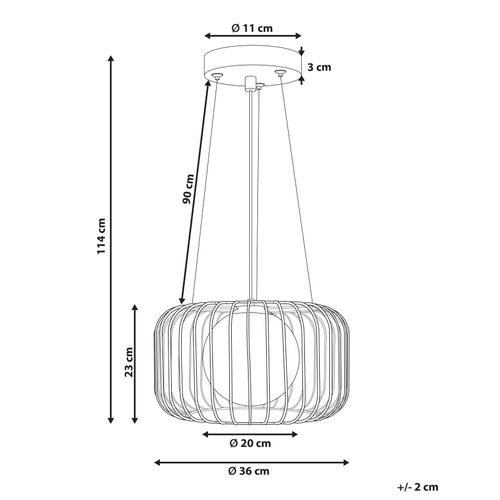 Lampe Suspension Bairoa Métal Doré