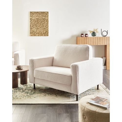 Fauteuil Savalen Bouclé Blanc