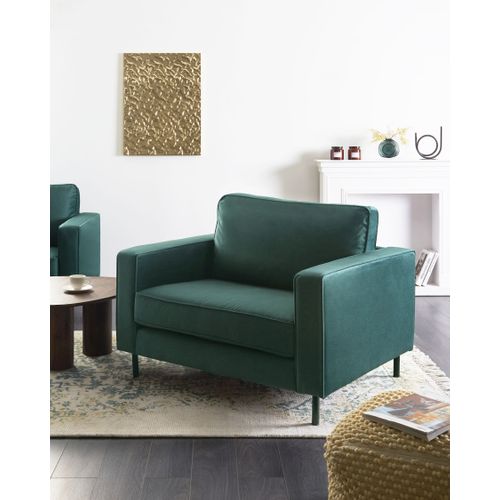 Fauteuil Savalen Velours Vert Foncé