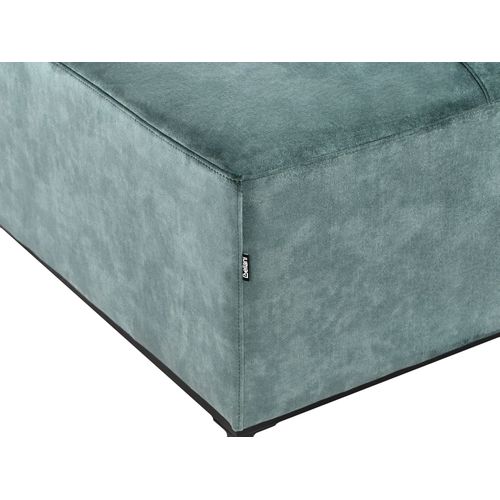 Ottoman Oslo Velours Bleu Paon