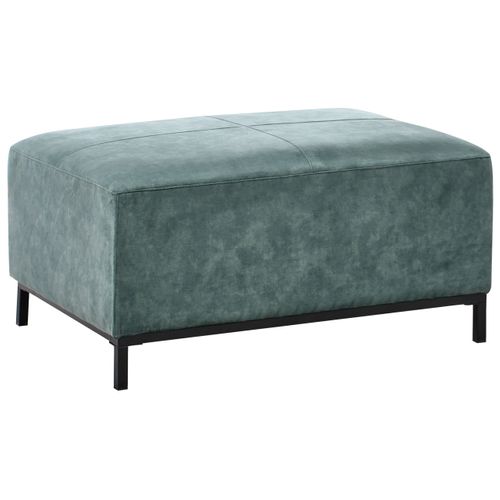 Ottoman Oslo Velours Bleu Paon